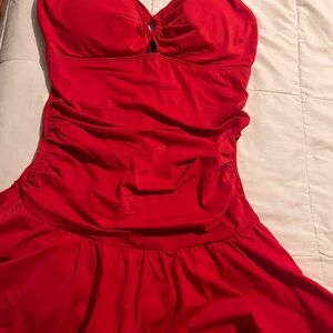 Vibrant Red Swimsuit